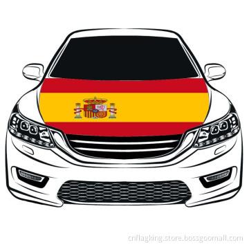 The World Cup 100*150cm Spain Flag Car Hood flag High elastic fabric
